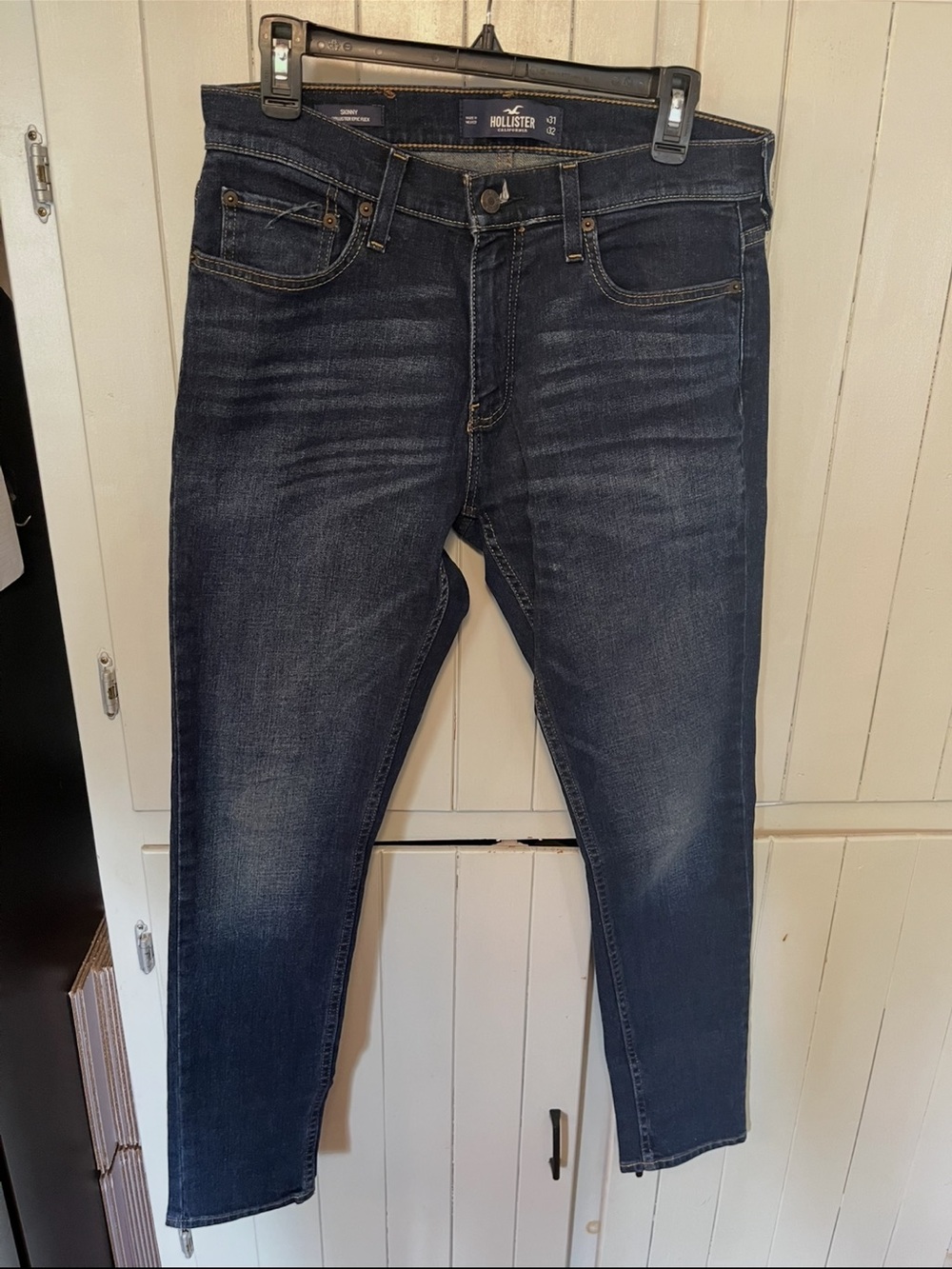 Hollister Men's Dark Indigo Skinny Epic Flex Jeans Size 31x32